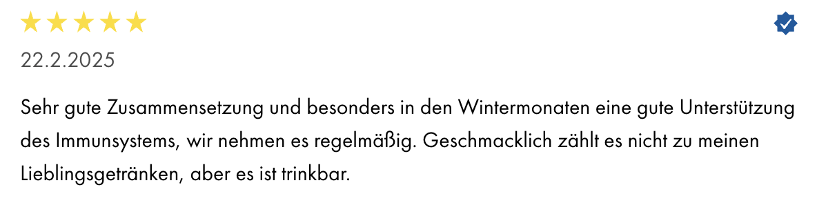 Alpha Foods Immun Elixier Bewertung 1