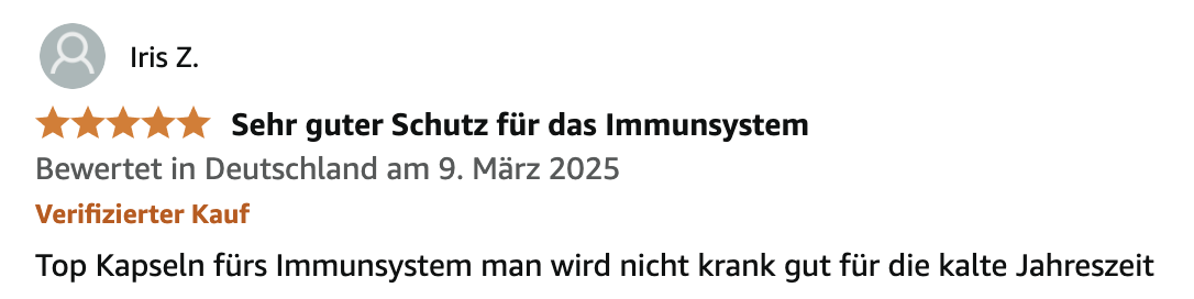 Nature Love Immun Komplex Bewertung 3