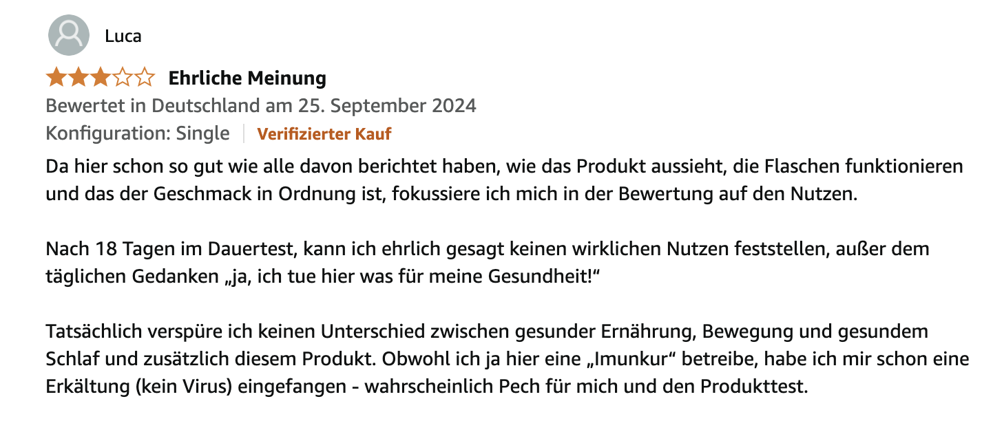 Mybasics Immunkur Bewertung 1