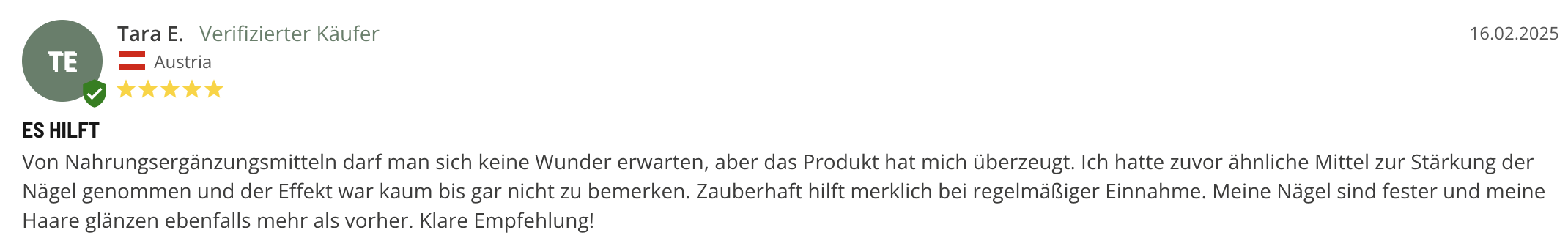 Zauberhaft Bewertung 1