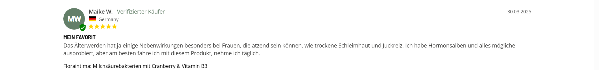 Floraintima Bewertung 3