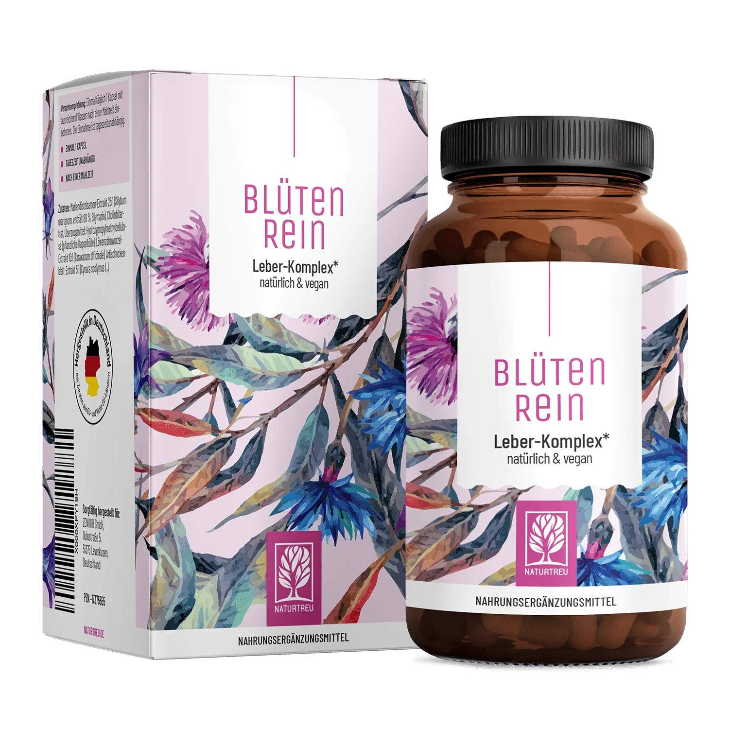 Blütenrein Dose, Etikett frontal