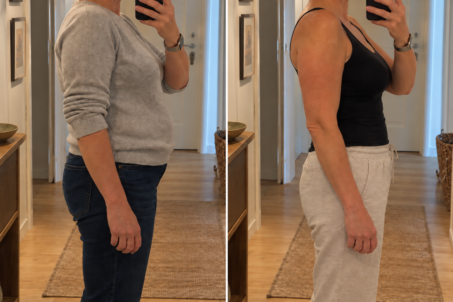 Vorher-Nachher-Foto von Kerstin L. nach 90 Tagen