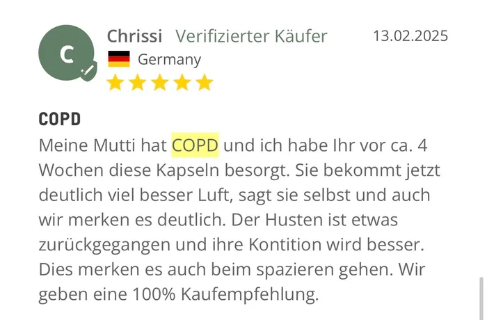 Kundenbewertung von Chrissi: COPD